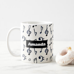Mug Motif de notes musicales mignonnes