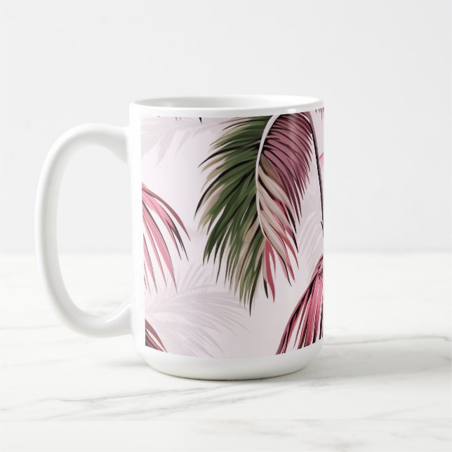 Mug Motif de palme Ethereales rosé (Gauche)