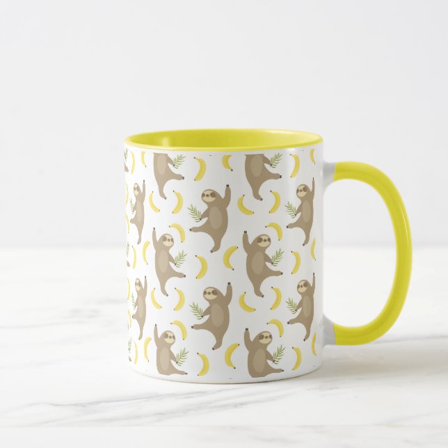 Mug Motif de paresses et de bananes (Droite)