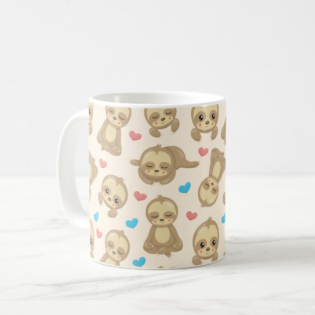 Mug Motif De Parfums, Mignons Parfums, Coeurs (Devant gauche)