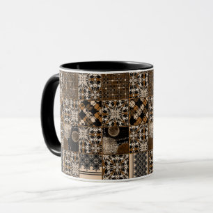 Mug Motif de patchwork rustique