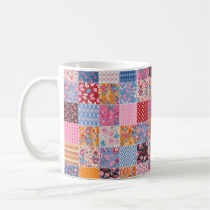 Mug Motif de patchwork transparent