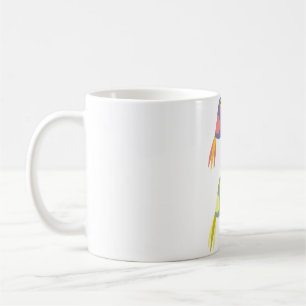 Mug Motif de perroquet tropical coloré