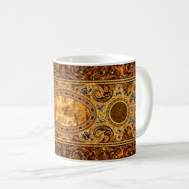 Mug Motif de pierres gemmes italiennes d'antiquité (Devant droit)