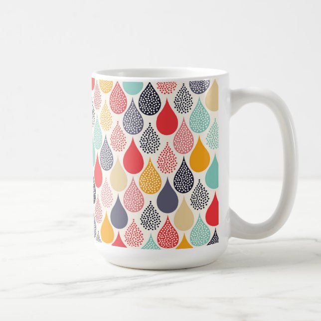 Mug Motif de point d'art pop Raindrop (Droite)
