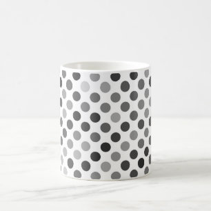 Mug Motif de points Polka monochrome (points noirs et