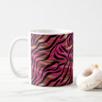 Motif de Poster de animal Black Pink Gold Zebra