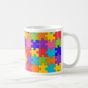 Mug Motif de puzzle coloré