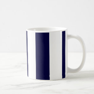 Mug Motif de rayure d'extra large de bleu marine et de