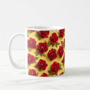 Mug Motif de roses rouges