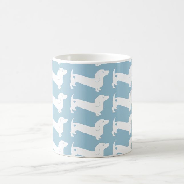 Mug Motif de silhouette de chien Dachshund (Centre)