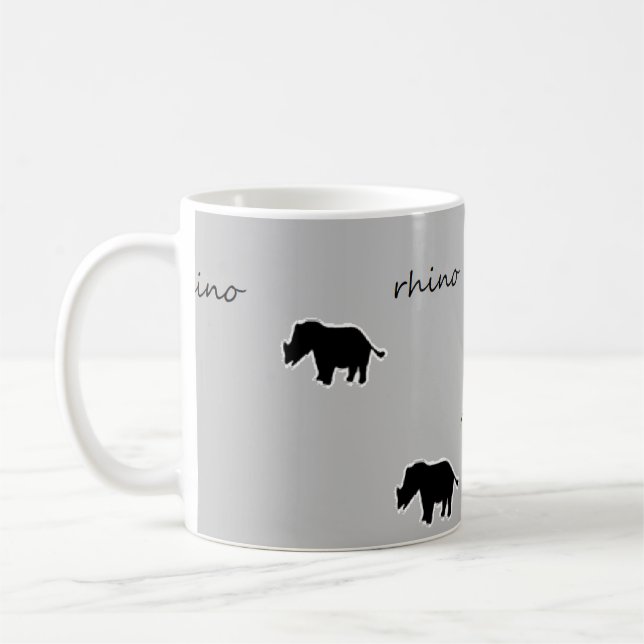 Mug motif de silhouette rhinocéros (Gauche)