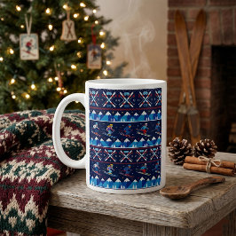 Mug Motif de ski de Noël laid pour les fêtes