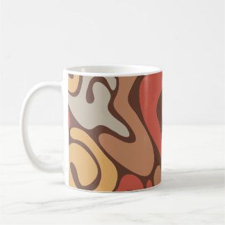 Mug Motif de spirale chaude en brun et rouille