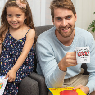 Mug Motif de style de bande dessinée Papa Cool blanc