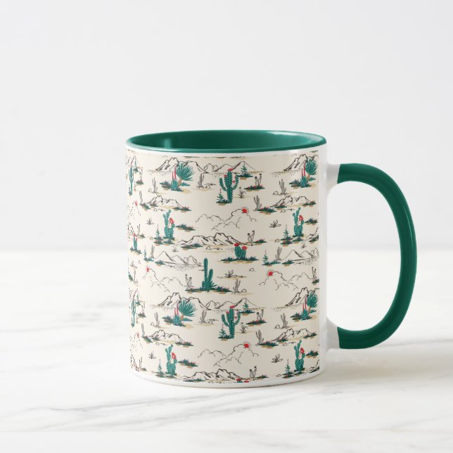 Mug Motif de succulents florissants (Droite)