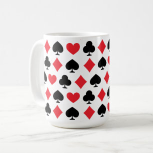 Mug Motif de symboles de cartes à jouer rétro