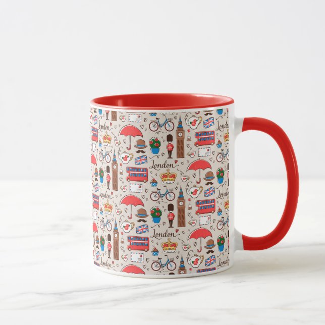 Mug Motif de symboles de Londres (Droite)
