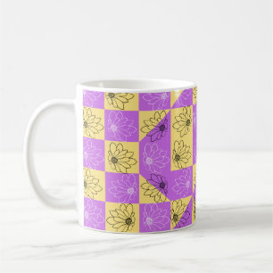 Mug Motif de tableau de bord en or violet