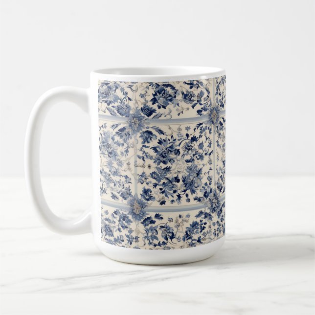 Mug Motif de tapis persan de la marine (Gauche)