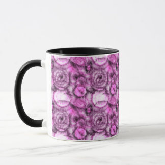 Mug Motif de teinture à tarte rose et blanche