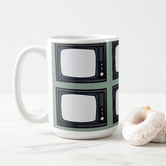 Mug Motif de télévision classique rétro (Avec donut)