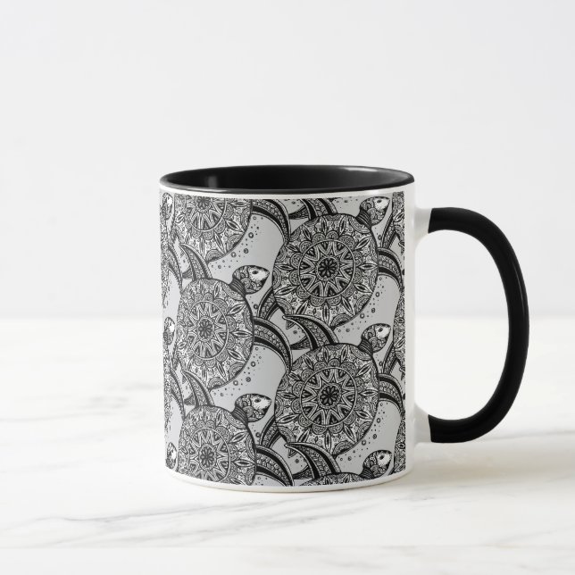 Mug Motif de tortue de style (Droite)