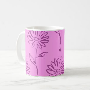 Mug Motif de tournesol violet