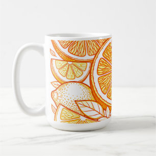 Mug Motif de tranche d'orange agrumes vibrant