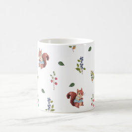 Mug Motif d'écureuil et de baies de forêt