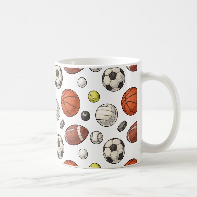 Mug Motif d'équipements sportifs (Droite)
