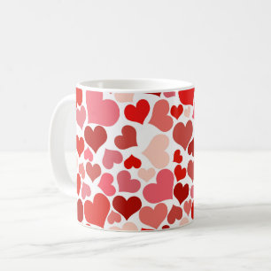 Mug Motif Des Coeurs, Coeurs Rouges, Amour