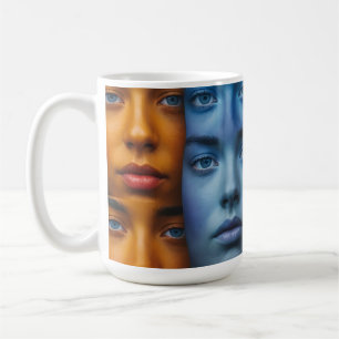 Mug Motif des faces colorées