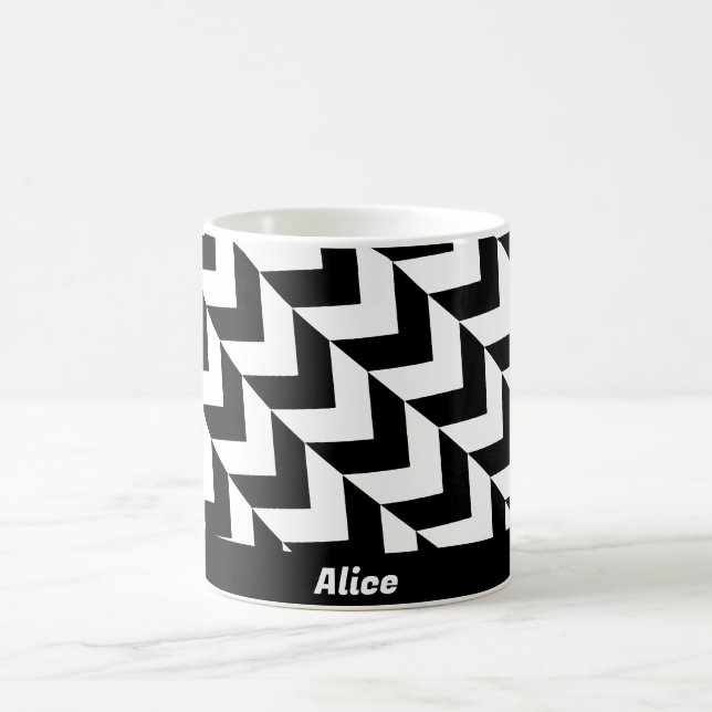 Mug Motif des Flèches triangles noir blanc (Centre)