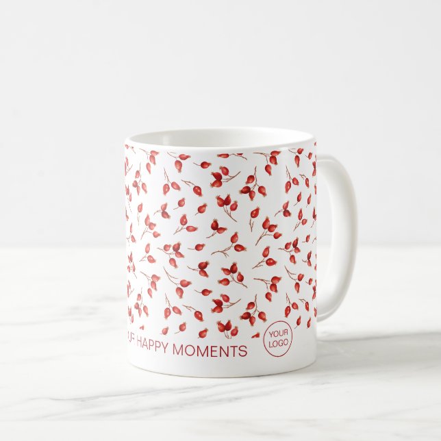 Mug Motif des Rosehips rouges. Thé de Noël d'entrepris (Devant droit)