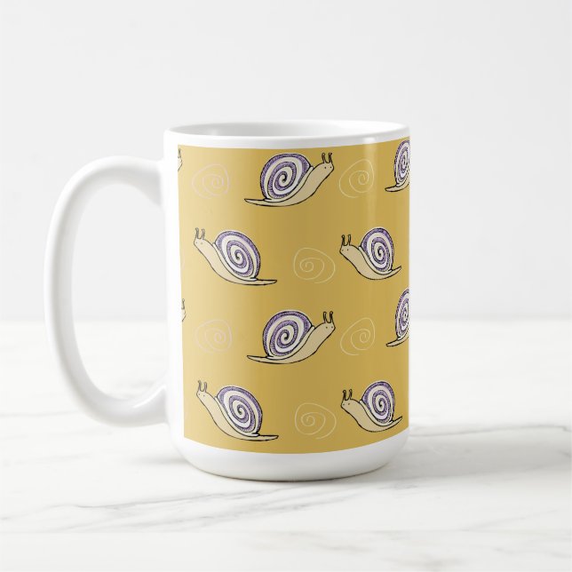 Mug Motif d'escargots et de torrents illustrés (Gauche)
