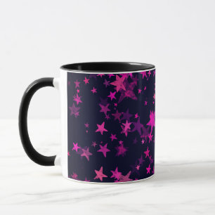 Mug Motif d'étoile cosmique rose et noire