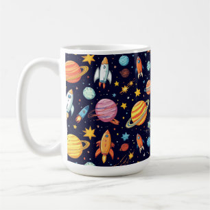 Mug Motif d'exploration spatiale coloré