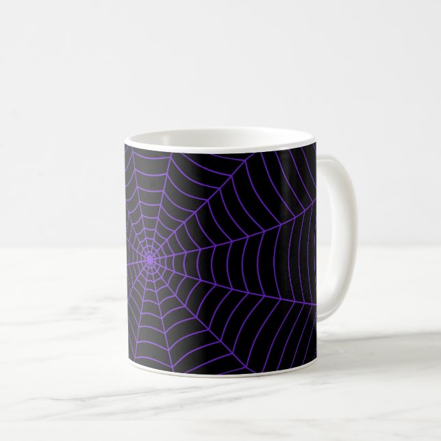 Mug Motif d'Halloween violet noir (Devant droit)