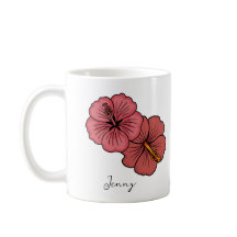 Motif d'hibiscus tropical personnalisé