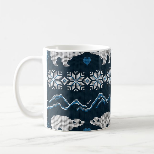 Mug Motif d'hiver nue aux ours polaires (Gauche)