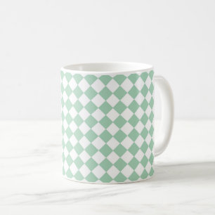Mug Motif diamant Green White Checker