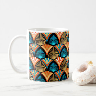 Mug Motif d'or feuille en palmier géométrique Art Déco