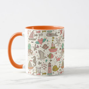 Mug Motif drôle d'été avec des bateaux