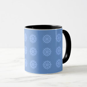 Mug Motif du festival d'hiver Blue Snowflake