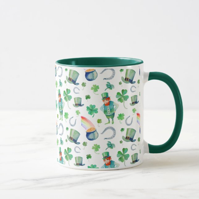 Mug Motif du jour de St Patrick d'aquarelle (Droite)