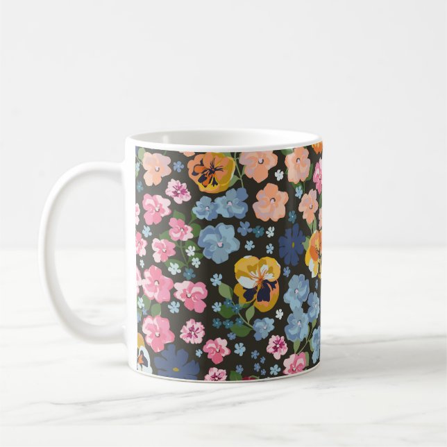 Mug Motif élégant sans couture avec un flux mignon (Gauche)