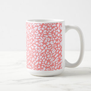 Mug Motif Empreinte de léopard corail