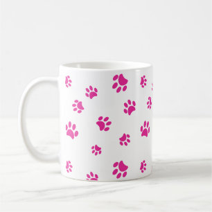 Mug Motif Empreinte de patte rose