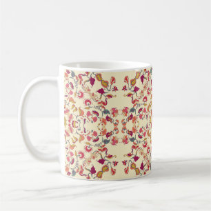 Mug Motif en dentelle ornementale, arrière - plan cir